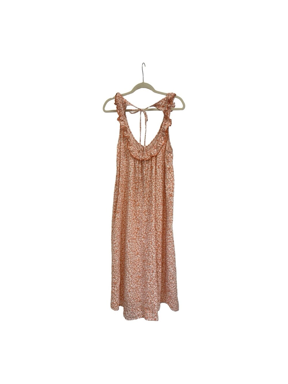 Anthropologie Nora Nightgown Size Medium Sleep Dress Tank Smocked Pink Floral